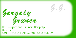 gergely gruner business card
