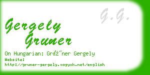gergely gruner business card